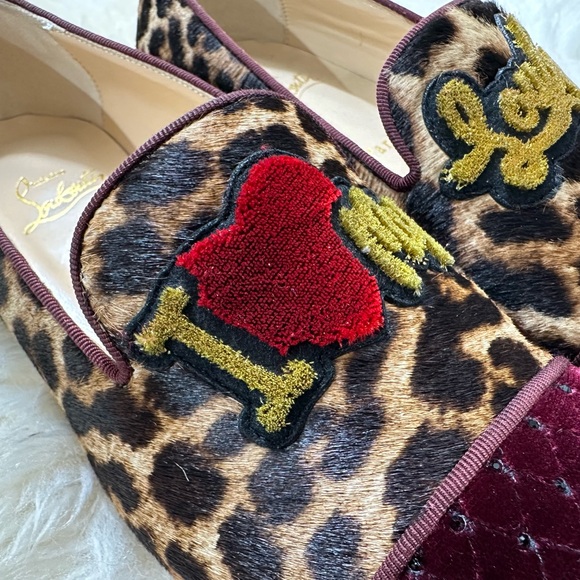 Christian Louboutin red bottom flat shoes us7.5 - Picture 5 of 10